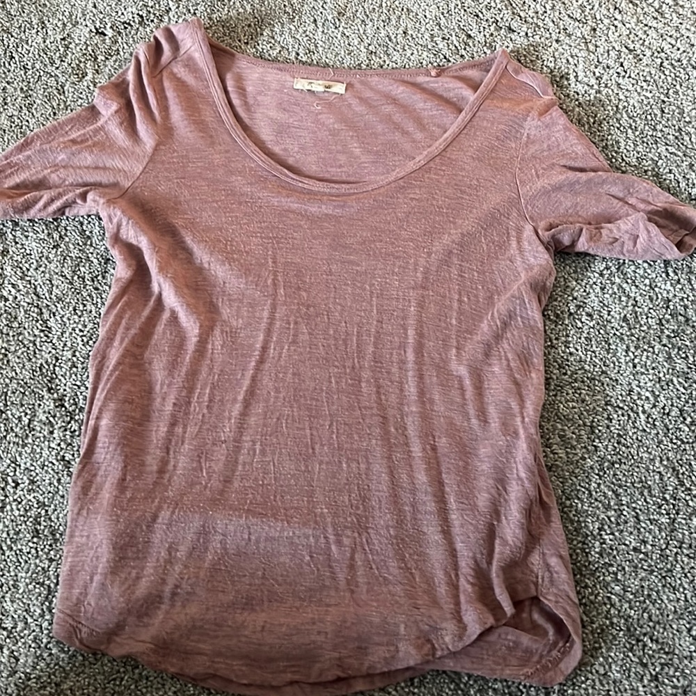 Madewell T-Shirt Womens XS pink Solid short sleeve top